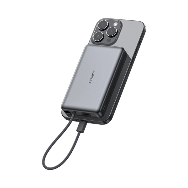 Acefast M18-10000 PD20W/22.5W magnetic fast charging power bank with built-in cable ,  - Hover