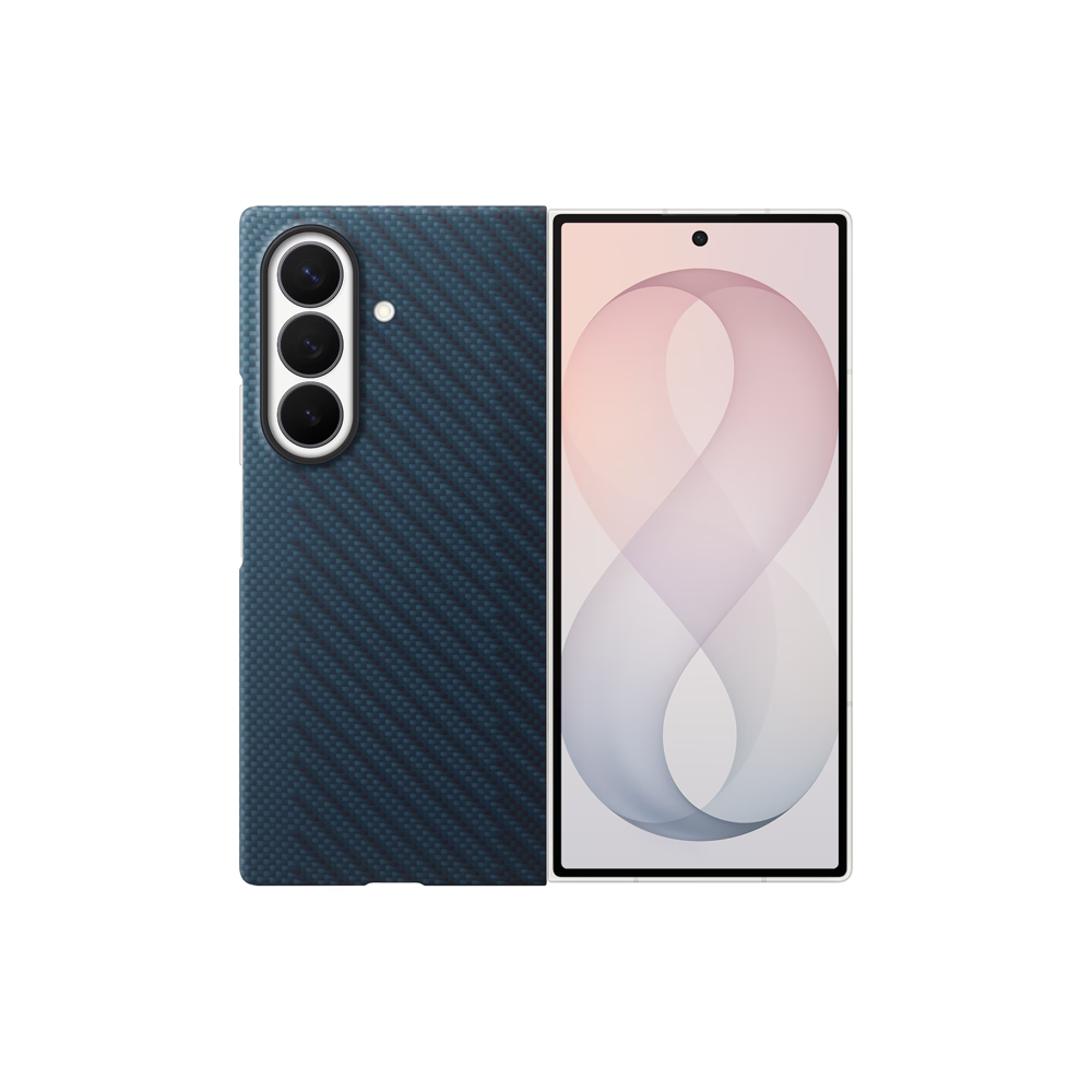 Samsung Galaxy Z Fold8 Ultra Carbon Magnet Case - Blue , Blue