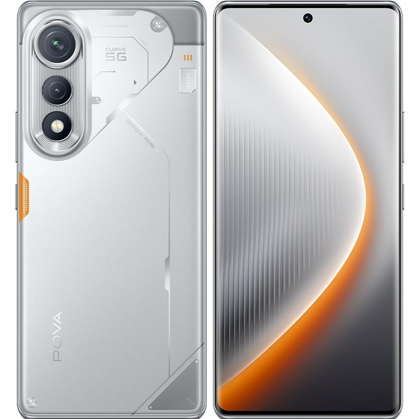 Pre Order - Tecno Pova Curve 5G , Magic Silver , Android , 8GB , 256GB