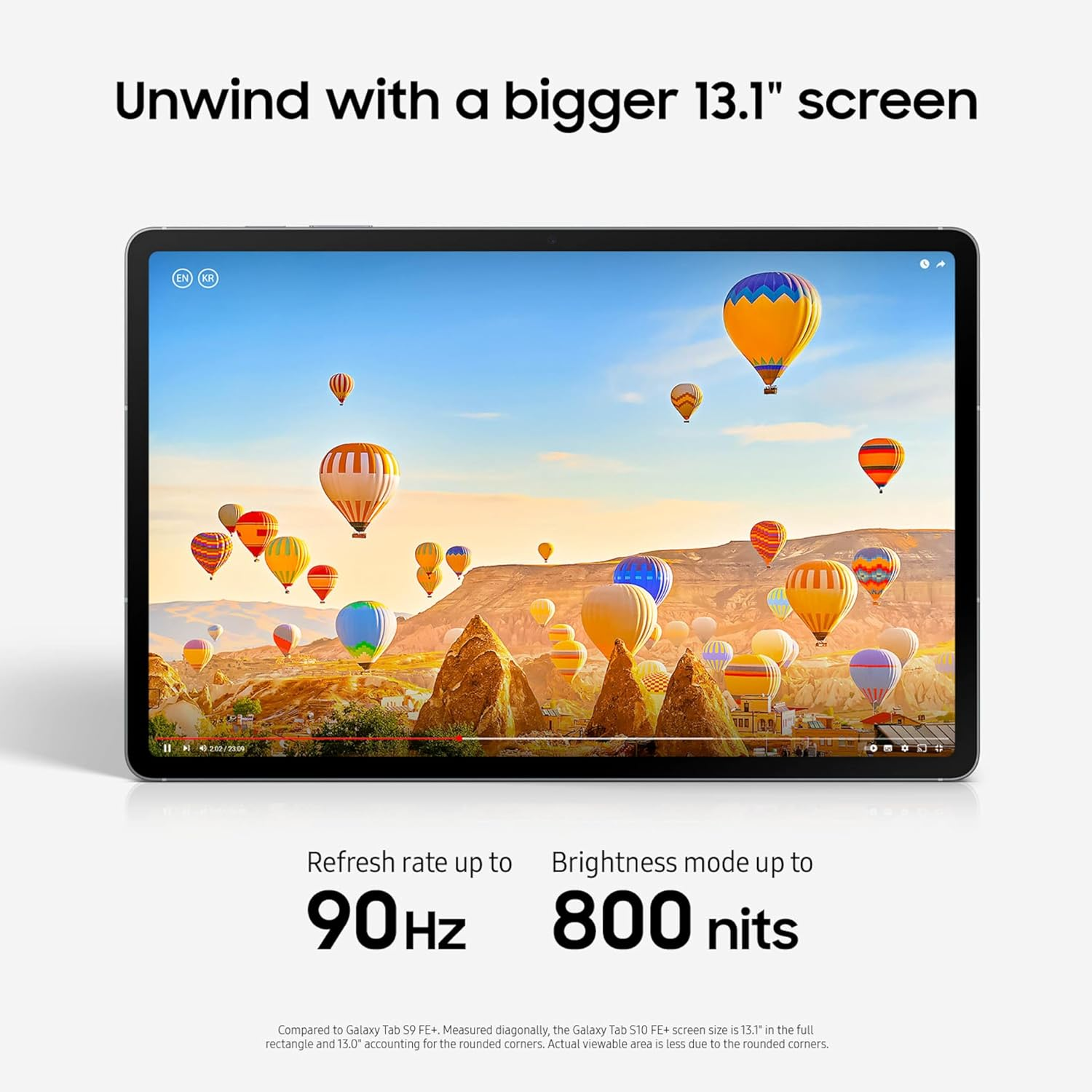 SAMSUNG Galaxy Tab S10 FE+ , silver , 128GB , 8GB , Wi-Fi , 13.1 inch - Hover