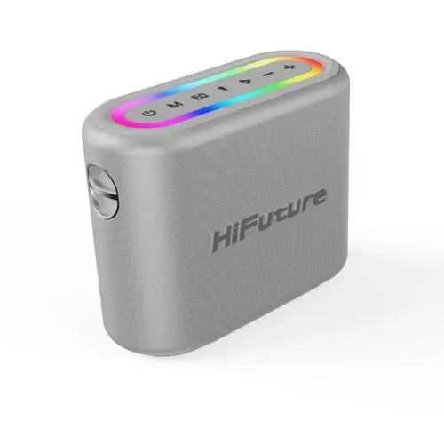 HiFuture Vocalist 200 Wireless Bluetooth Speaker with Dual Microphone , Silver - Hover