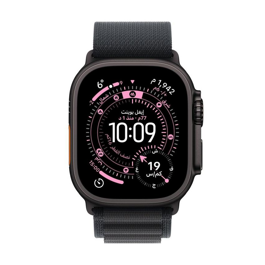 Apple Watch Ultra 3 , Black , 49mm , Titanium , Black Alpine Loop , S/M - Hover