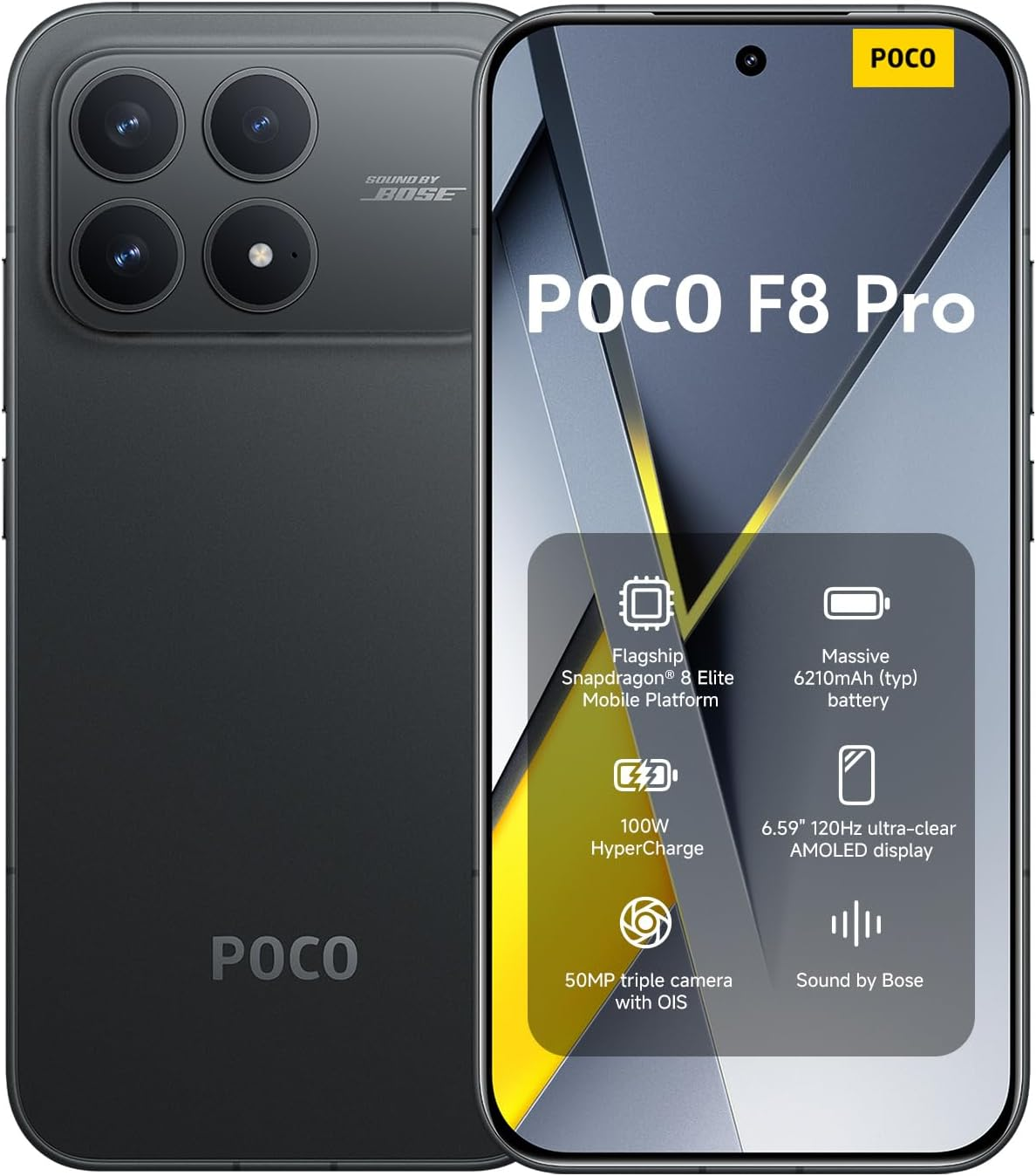 Xiaomi Poco F8 Pro , Black , Android , 12GB , 512GB