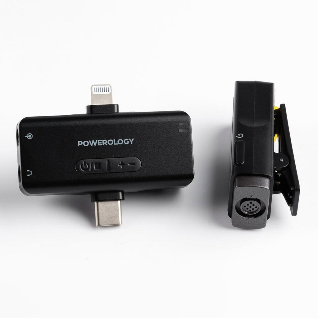 POWEROLOGY LAVALIER WIRELESS MICROPHONE , Black - Hover