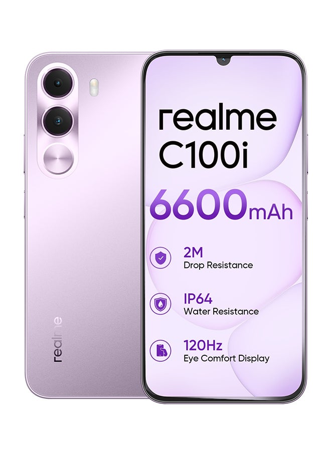 Realme C100i 4G , Purple , Android , 4GB , 128GB