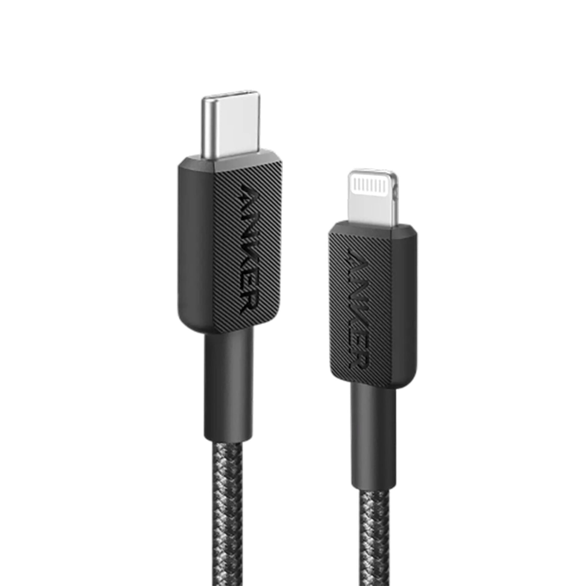 Anker 322 USB-C to Lightning Connector Cable Braided , black