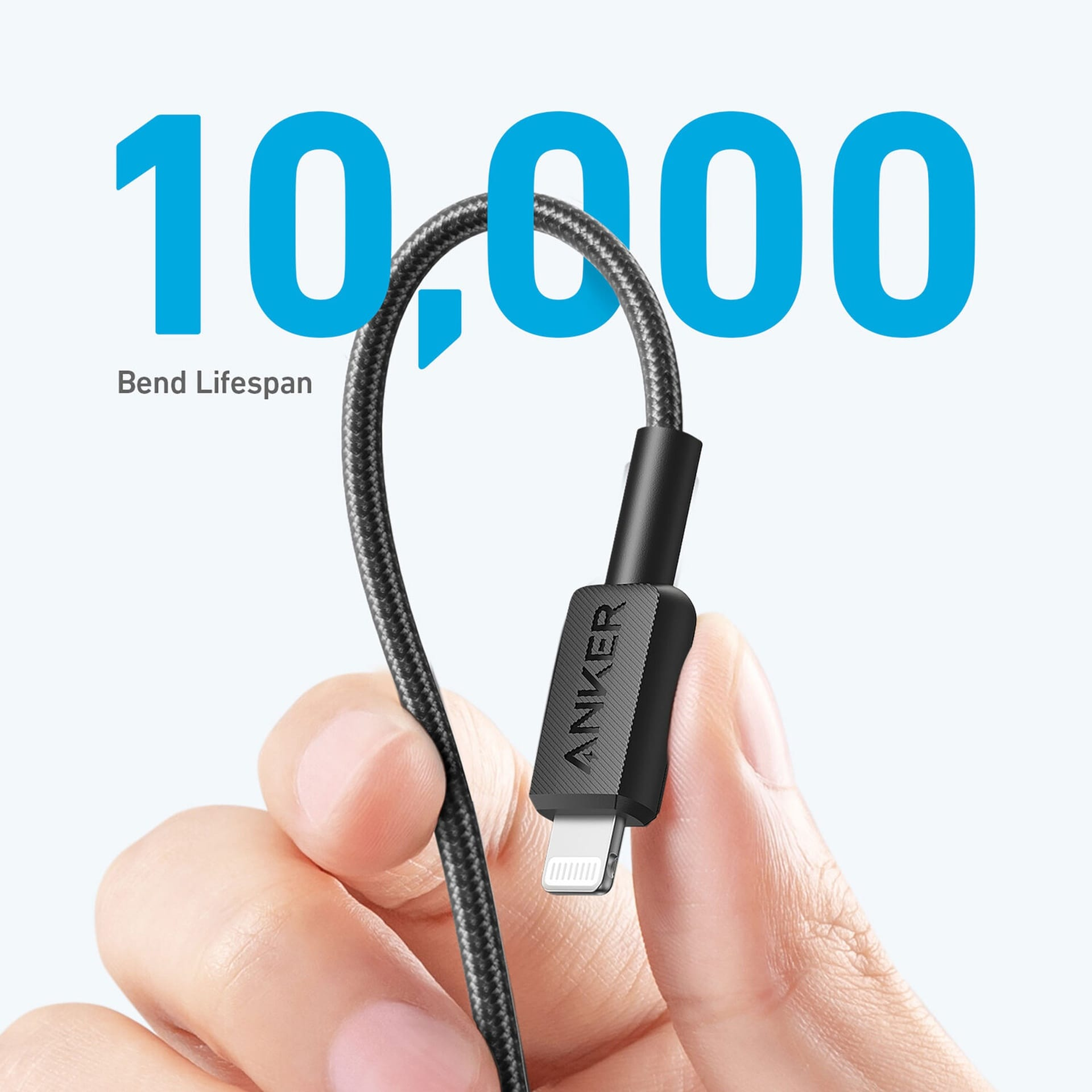 Anker 322 USB-C to Lightning Connector Cable Braided , black - Hover