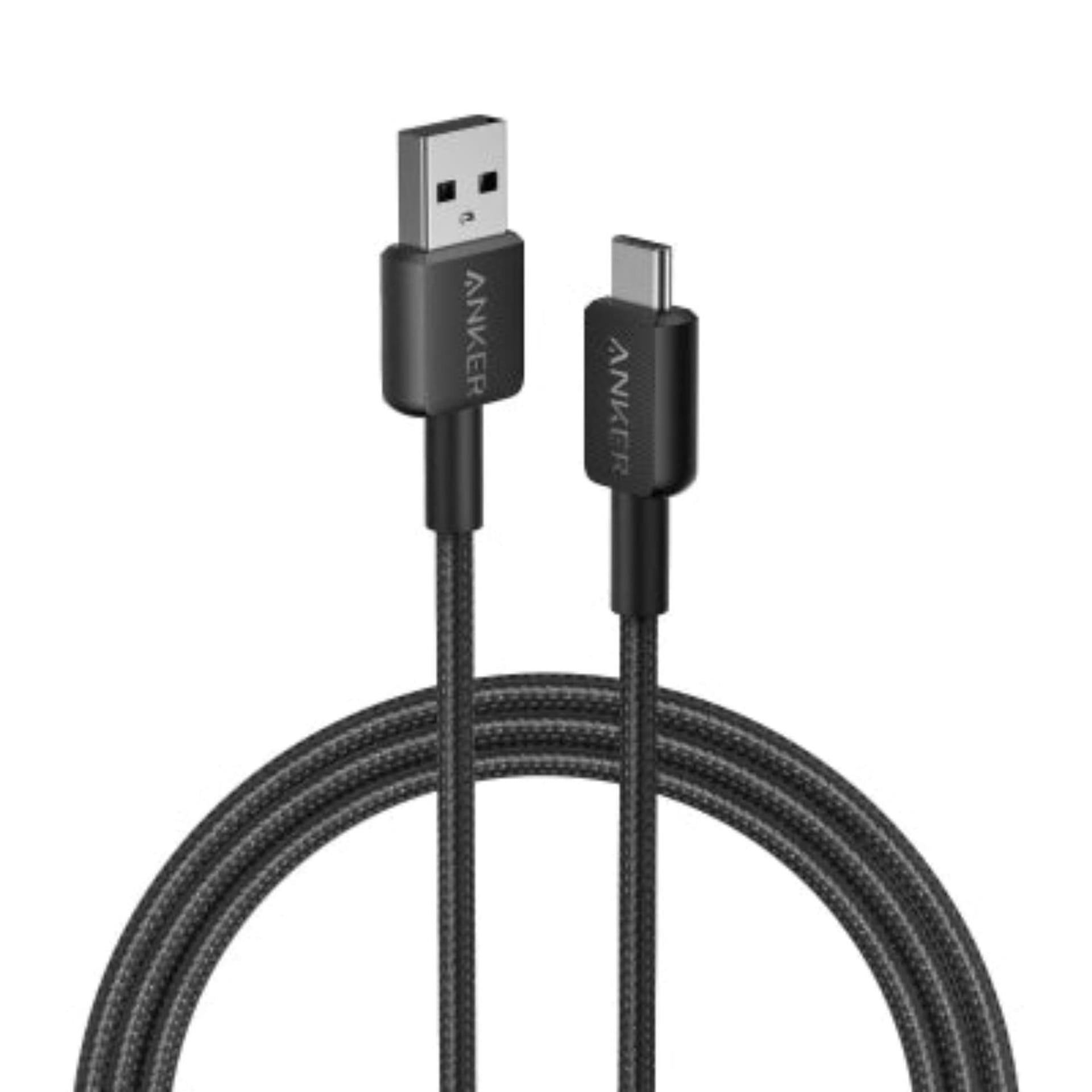 Anker 322 USB-A to USB-C Braided Cable 6ft , black - Hover