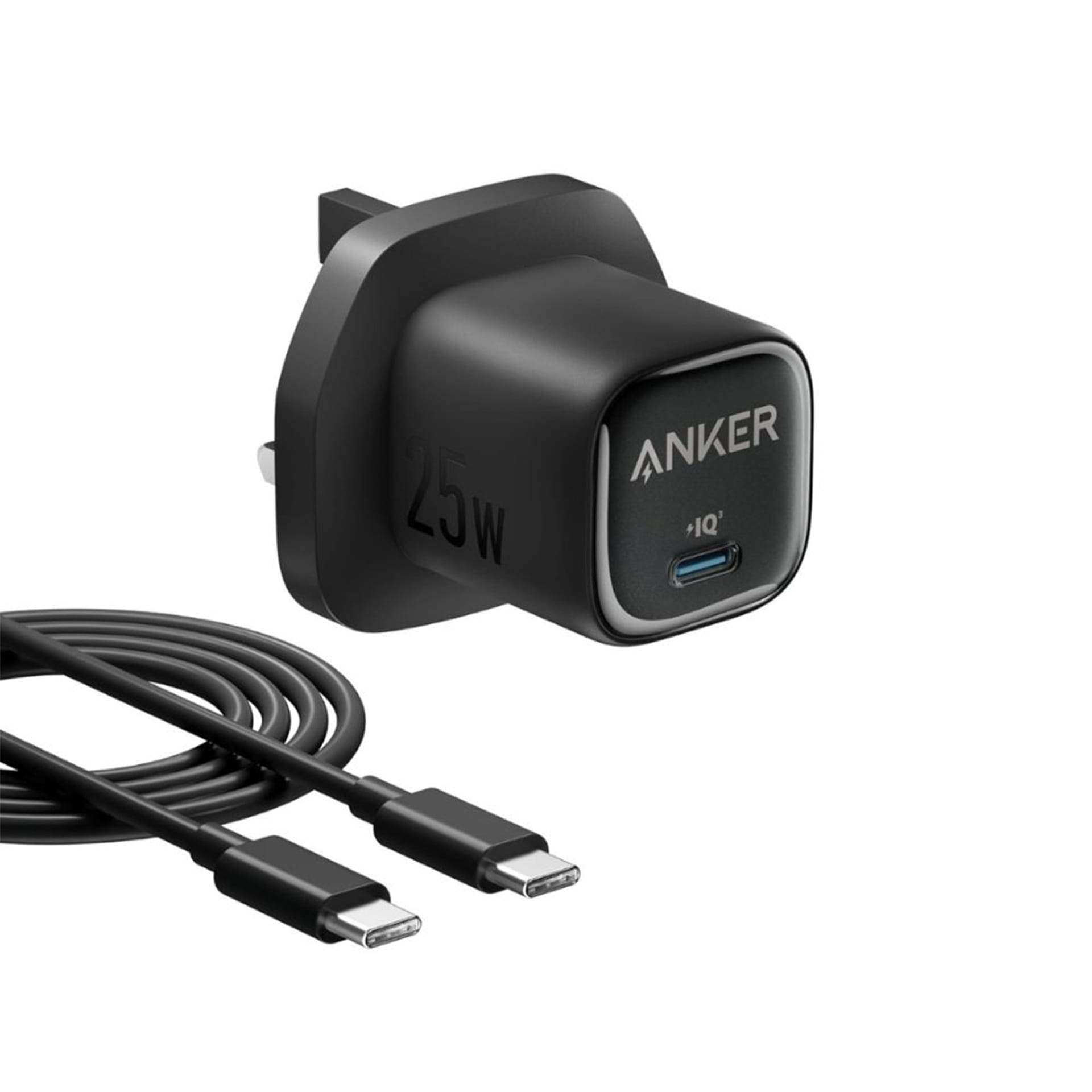 Anker 25W Charger with Type-C to Type-C Cable, , black